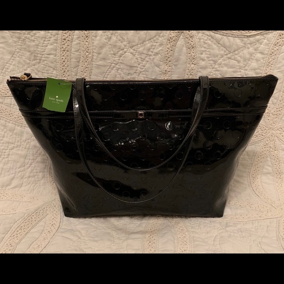 Kate Spade Black Patent Leather Tote - New w/Tags - Picture 3 of 8
